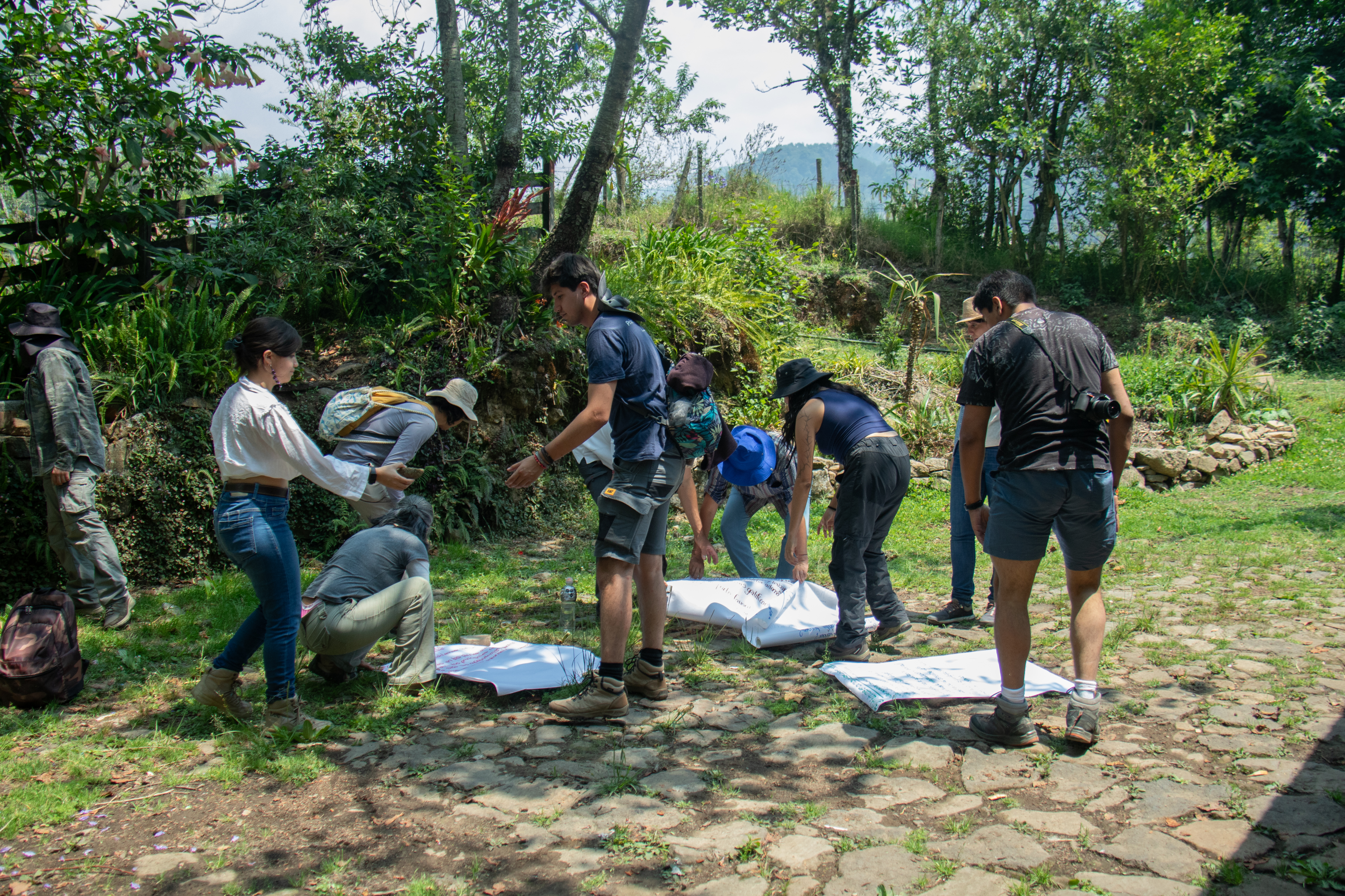 Personas reunidas y trabajando
